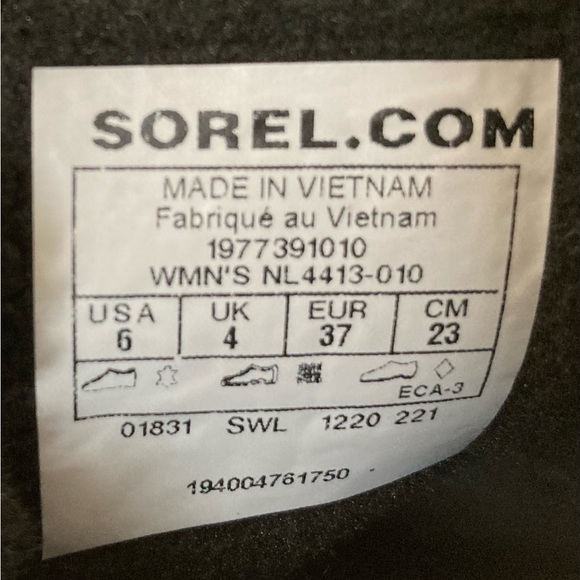 NEW Sorel Lennox Lace Waterproof Cozy Bootie Womens Size 6 Black/White - Picture 12 of 12